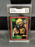 GMA Graded 2020 Score Red #362 JUSTIN HERBERT Chargers ROOKIE Football Card - NM-MT+ 8.5