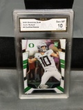 GMA Graded 2020 Panini Chronicles Draft Certified JUSTIN HERBERT Chargers ROOKIE Football Card - GEM