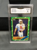 GMA Graded 1986 Topps #374 STEVE YOUNG 49ers ROOKIE Football Card - EX-NM 6
