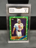 GMA Graded 1986 Topps #374 STEVE YOUNG 49ers ROOKIE Football Card - NM-MT 8