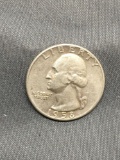 1958-D United States Washington Silver Quarter - 90% Silver Coin from Estate