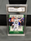 GMA Graded 2020 Panini Contenders Draft Game Day JUSTIN HERBERT Chargers ROOKIE Football Card - GEM