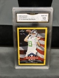 GMA Graded 2020 Leaf Draft All-American Gold JUSTIN HERBERT Chargers ROOKIE Football Card - GEM MINT