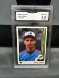 GMA Graded 1989 Upper Deck #25 RANDY JOHNSON Mariners ROOKIE Baseball Card - NM-MT+ 8.5
