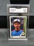 GMA Graded 1989 Upper Deck #25 RANDY JOHNSON Mariners ROOKIE Baseball Card - NM-MT+ 8.5