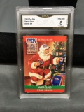 GMA Graded 1990 Pro Set SANTA CLAUS Football Card - NM-MT 8