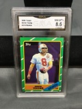 GMA Graded 1986 Topps #374 STEVE YOUNG 49ers ROOKIE Football Card - NM-MT+ 8.5