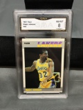 GMA Graded 1987-88 Fleer #56 MAGIC JOHNSON Lakers Basketball Card - NM-MT 8