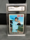 GMA Graded 1970 Topps #10 CARL YASTRZEMSKI Red Sox Vintage Baseball Card - EX+ 5.5