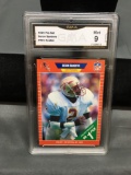 GMA Graded 1989 Pro Set #486 DEION SANDERS Falcons Cowboys ROOKIE Football Card - MINT 9