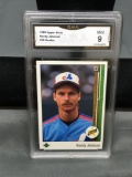 GMA Graded 1989 Upper Deck #25 RANDY JOHNSON Mariners ROOKIE Baseball Card - MINT 9