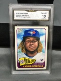 GMA Graded 2019 Topps Gallery VLADIMIR GUERRERO JR. Blue Jays ROOKIE Baseball Card - GEM MINT 10