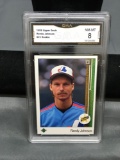 GMA Graded 1989 Upper Deck #25 RANDY JOHNSON Mariners ROOKIE Baseball Card - NM-MT 8