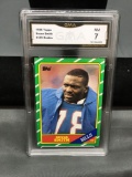 GMA Graded 1986 Topps #389 BRUCE SMITH Bills ROOKIE Football Card - NM 7