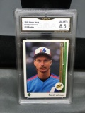 GMA Graded 1989 Upper Deck #25 RANDY JOHNSON Mariners ROOKIE Baseball Card - NM-MT+ 8.5