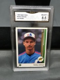 GMA Graded 1989 Upper Deck #25 RANDY JOHNSON Mariners ROOKIE Baseball Card - NM-MT+ 8.5