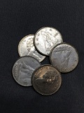 5 Count Lot of Canadian Silver Dimes from Estate Collection