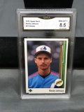 GMA Graded 1989 Upper Deck #25 RANDY JOHNSON Mariners ROOKIE Baseball Card - NM-MT+ 8.5
