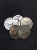 5 Count Lot of Canadian Silver Dimes from Estate Collection