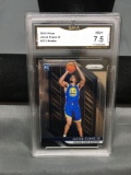 GMA Graded 2018-19 Panini Prizm #212 JACOB EVANS III Warriors ROOKIE Basketball Card - NM+ 7.5
