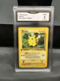 GMA Graded 1999 Pokemon Jungle 1st Edition #60 PIKACHU Trading Card - MINT 9