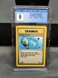 CGC Graded 1999 Pokemon Fossil 1st Edition #59 ENERGY SEARCH Trainer Trading Card - MINT 9