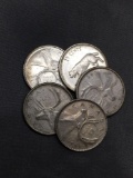 5 Count Lot of Canadian Silver Quarters from Estate Collection