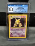 CGC Graded 1999 Pokemon Base Set Unlimited #1 ALAKAZAM Holofoil Rare Trading Card - NM-MT+ 8.5