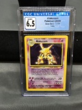 CGC Graded 2000 Pokemon Base 2 Set #1 ALAKAZAM Holofoil Rare Trading Card - EX-NM+ 6.5