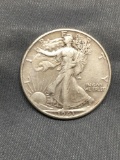 1943 United States Walking Liberty Silver Half Dollar - 90% Silver Coin