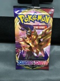 Factory Sealed Pokemon SWORD & SHIELD Base Set 10 Card Booster Pack