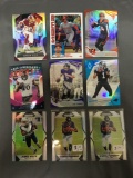 9 Card Lot of Mixed Sports Prizms & Refractors with Rookies & Stars from Huge Collection