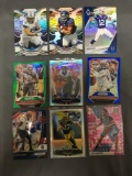 9 Card Lot of Mixed Sports Prizms & Refractors with Rookies & Stars from Huge Collection