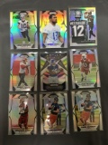 9 Card Lot of Mixed Sports Prizms & Refractors with Rookies & Stars from Huge Collection