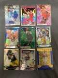 9 Card Lot of Mixed Sports Prizms & Refractors with Rookies & Stars from Huge Collection