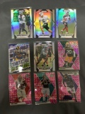 9 Card Lot of Mixed Sports Prizms & Refractors with Rookies & Stars from Huge Collection