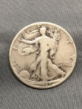 1945-D United States Walking Liberty Silver Half Dollar - 90% Silver Coin