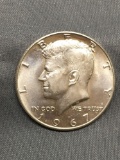 1967 Kennedy Silver Half Dollar - 40% Silver Coin from Estate