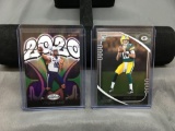 2 Card Lot of 2020 JORDAN LOVE Packers ROOKIE Quarterback Football Cards