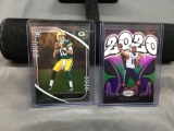 2 Card Lot of 2020 JORDAN LOVE Packers ROOKIE Quarterback Football Cards