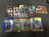 9 Card Lot of Mixed Sports Prizms & Refractors with Rookies & Stars from Huge Collection