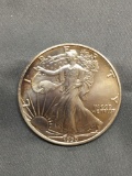 1990 United States 1 Ounce .999 Fine Silver American Eagle Silver Bullion Round Coin