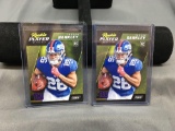2 Card Lot of 2018 Panini Rookie Player of the Day SAQUON BARKLEY Giants ROOKIE Football Cards