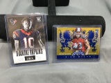2 Card Lot of Receiver ROOKIE Cards - 2013 Panini HRX Deandre Hopkins & 2014 Crusade Mike Evans