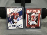 2 Card Lot of 2017 CHRISTIAN MCCAFFREY Panthers ROOKIE Football Cards