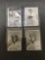 4 Card Lot of 1969 Topps Deckle Edge Vintage Baseball Cards from Collection