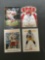 4 Card Lot of 2019 FOOTBALL ROOKIE Cards from Huge Collection