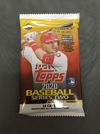 Factory Sealed 2020 Topps Baseball Series 2 14 Card Hobby Pack