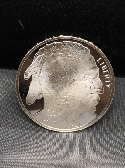 1 Troy Ounce .999 Fine Silver Indian Head Buffalo Silver Bullion Round Coin