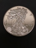 2014 United States 1 Ounce .999 Fine Silver American Eagle Silver Bullion Round Coin